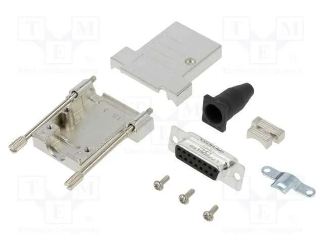 D-Sub, PIN: 15, fêmea, simples, solda, com cabo, .