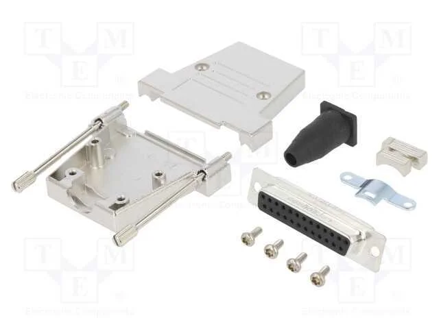 D-Sub, PIN: 25, fêmea, simples, solda, com cabo, .