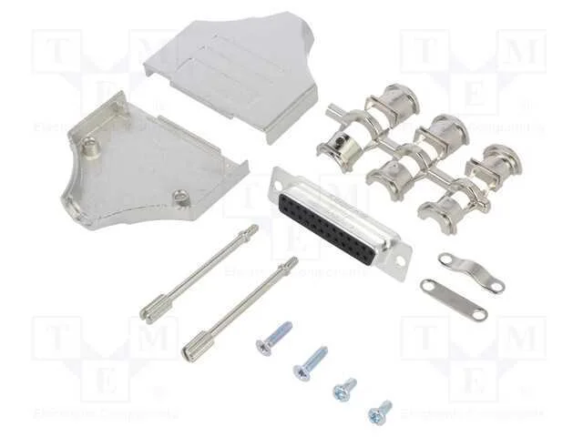 D-Sub, PIN: 25, fêmea, simples, solda, com cabo, .