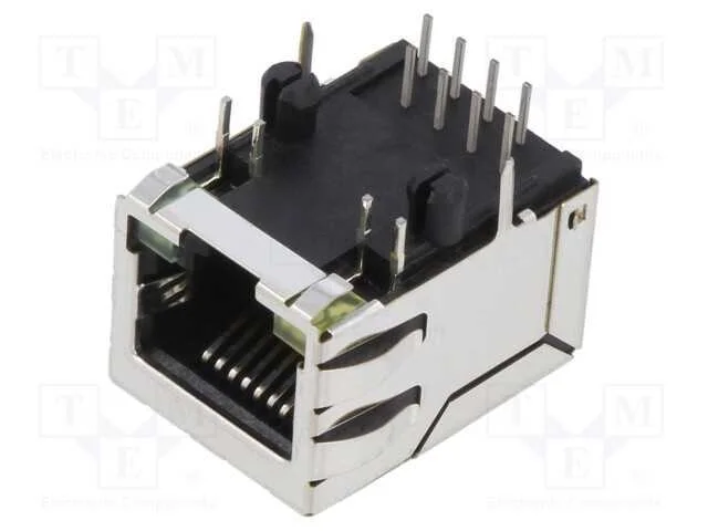 Tomada, RJ45, PIN: 8, blindadas,com díodo LED, Si.