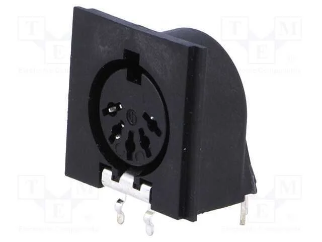 Tomada, Din, Fêmea, Pin: 5, Sistema: 180, Angulares 90, para Pcb