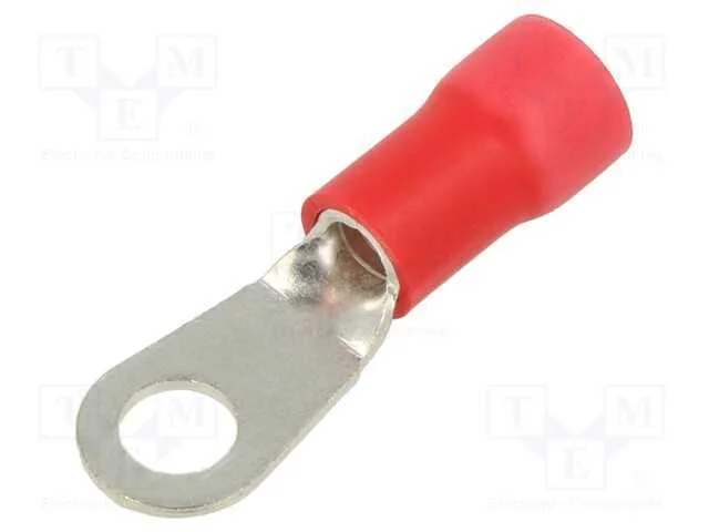 Terminal: de olhal, : 6mm, cerrar, com cabo, isol.