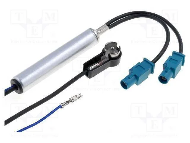 Separador de antenas, Fakra ficha x2,ISO ficha an.