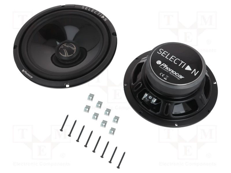 Colunas para automóvel, woofer, 200mm, 300W.