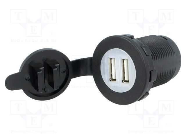 Alimentador de automóvel, USB A tomada x2, Tens.a.