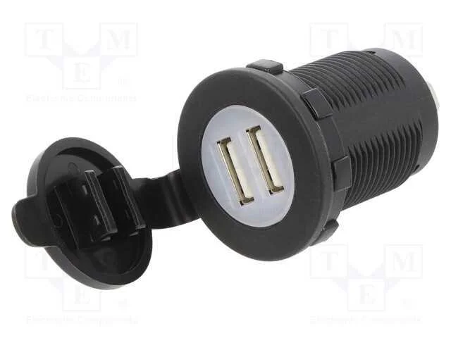 Alimentador de automóvel, USB A tomada x2, Tens.a.