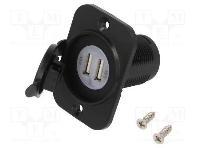 Alimentador de automóvel, USB A tomada x2, Tens.a.