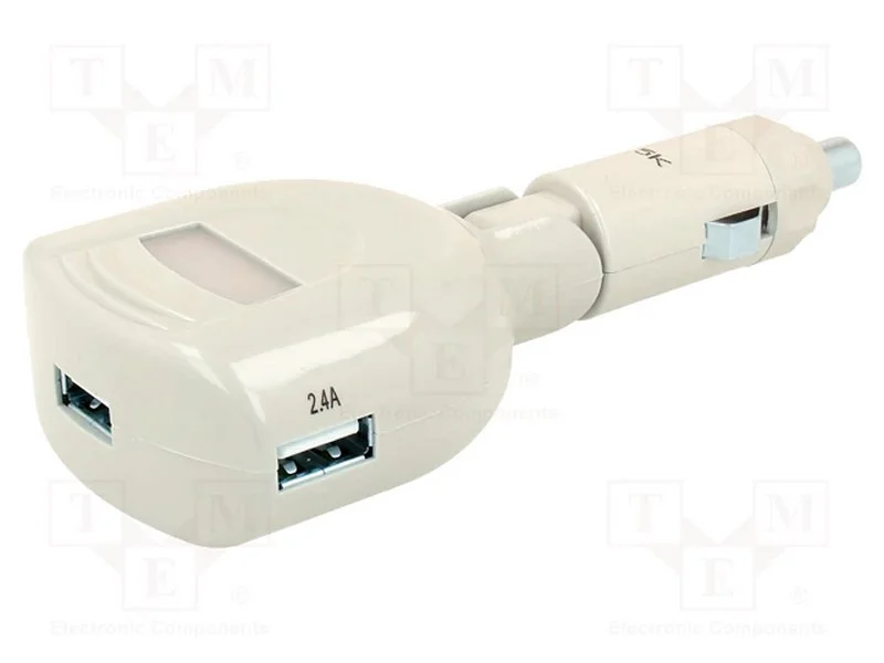 Alimentador de automóvel, USB A tomada x3, Tens.a.