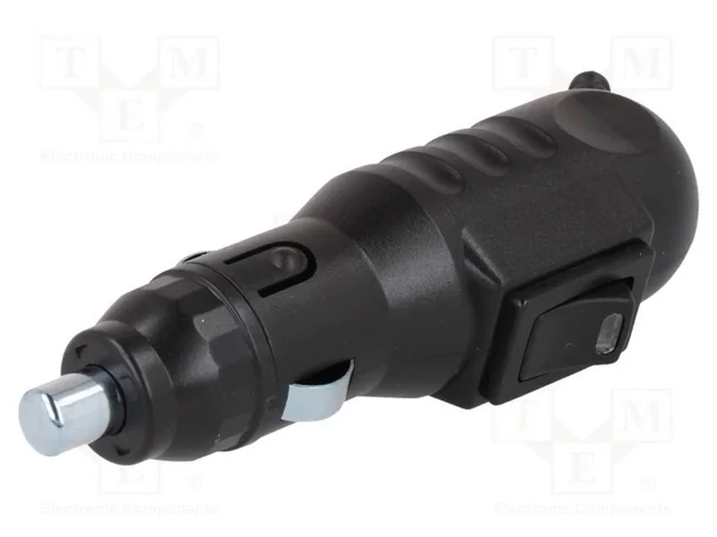 Ficha Isqueiro de Autom&oacute;vel, Inom: 8a, Tens.Alim: 7&divide;12vdc, 12v/8a