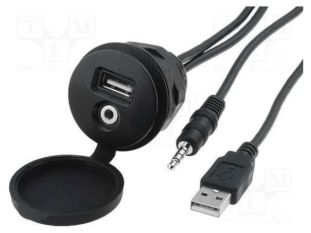 Adaptador USB/AUX, Jack 3,5mm 4pin tomada,Tomada .