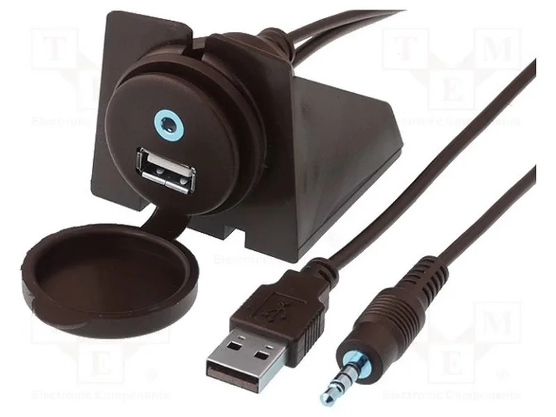 Adaptador USB/AUX, Jack 3,5mm 3pin tomada,Tomada .
