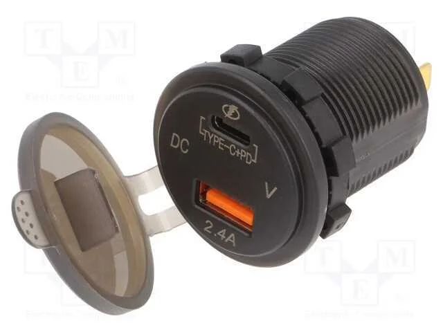 Alimentador de automóvel, Tomada USB A,Tomada USB.