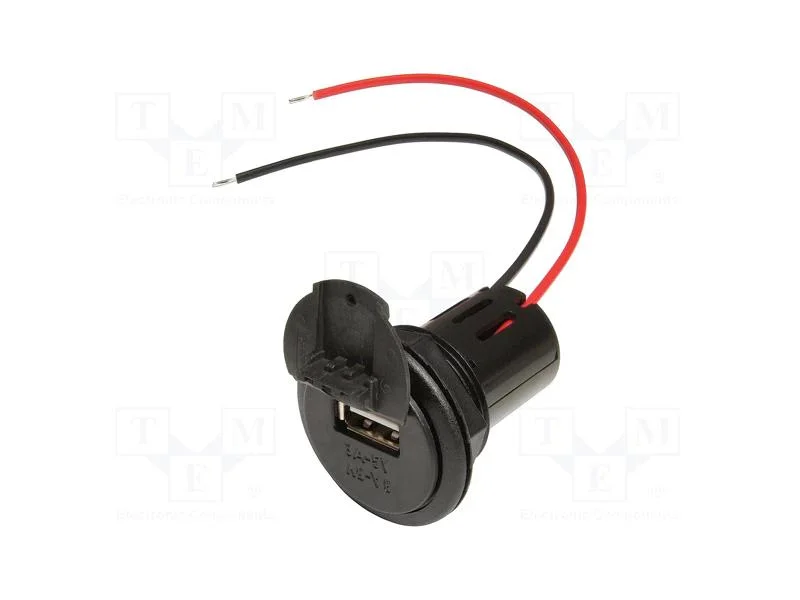 Alimentador de automóvel, USB B tomada, Inom: 3A,.