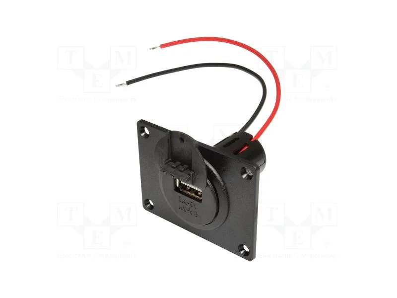 Alimentador de automóvel, Tomada USB A, Inom: 3A,.