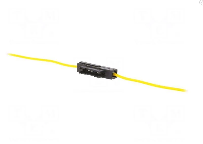 Tomada, 19mm, 0,75mm2, 5A, amarelo, fusíveis para.
