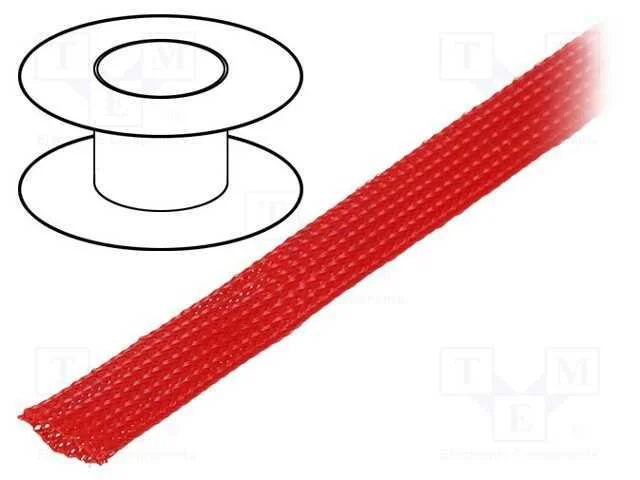 Entranç, poliéster, Embalagem: 100m, vermelho, Te.