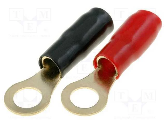 Conetor: de olhal, M8, 22mm2, dourado, isolada, p.