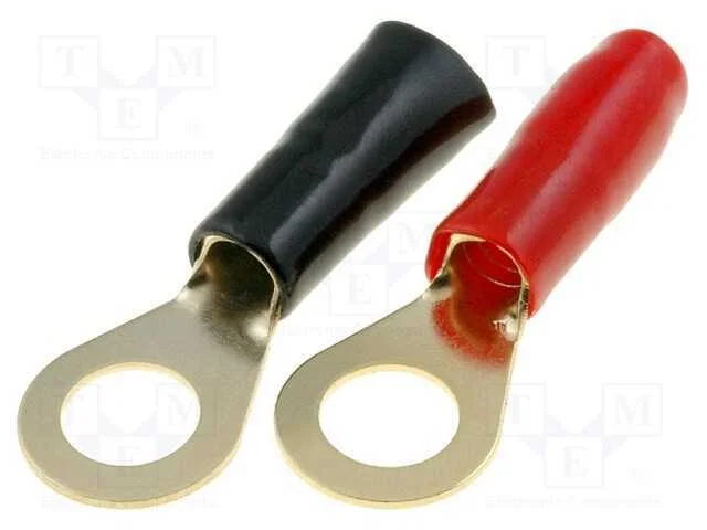 Conetor: de olhal, M8, 16mm2, dourado, isolada, p.