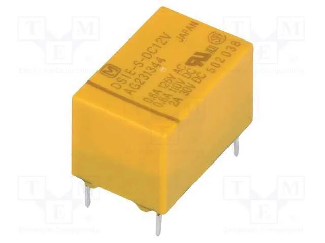 Relé: Eletromagnético; Spdt; Ubobina : 12vdc; Icontactos Max: 2a