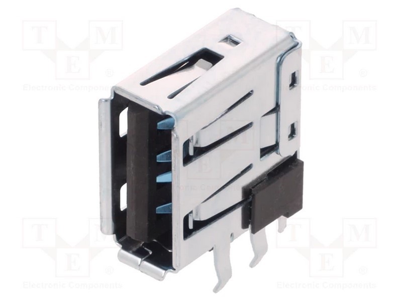 Conector: Usb A; Pin: 4; Tht; Laterais,Angulares 90°; Tomada