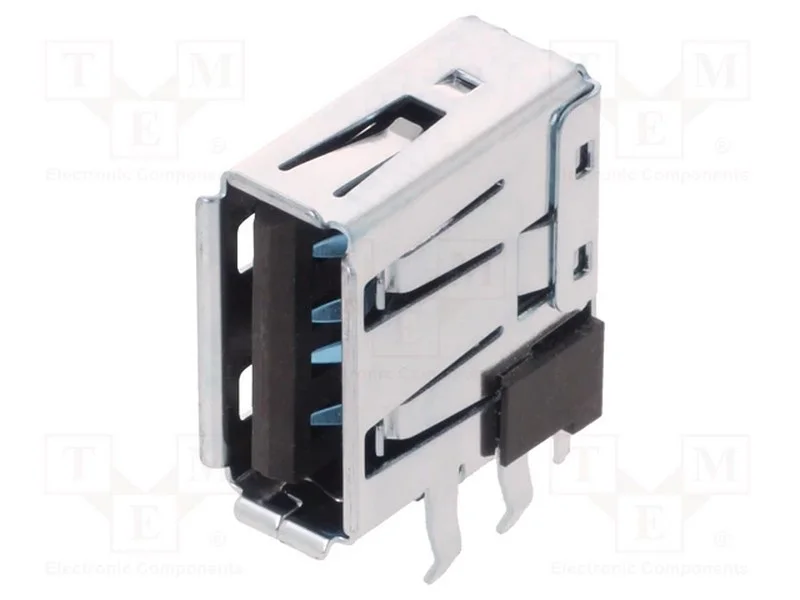 Conector: USB A, PIN: 4, THT, laterais,angulares .