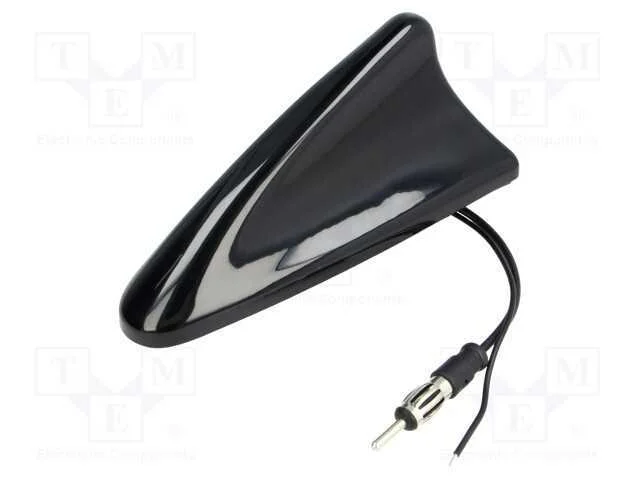 Antena; Shark; Am,Fm; Din; Preta; 12vdc; Rg174