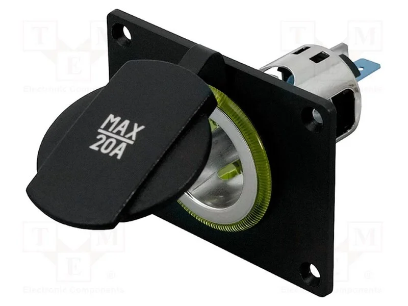 Adaptador de tomada de isqueiro de automóvel, 16A.