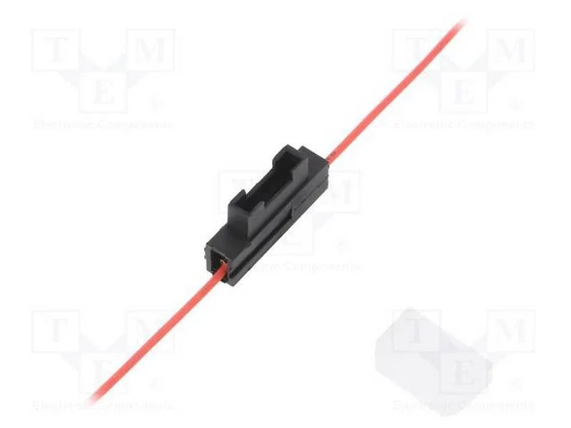 Tomada, 19mm, 1,5mm2, 12A, vermelho, fusíveis par.