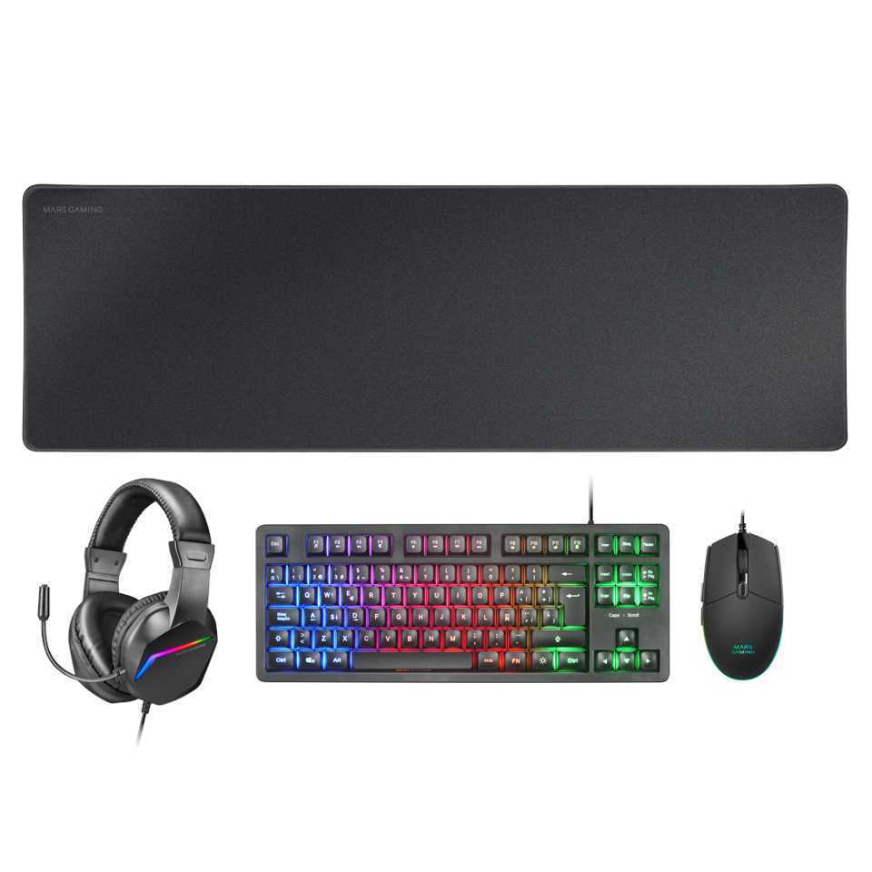 MARS GAMING MCP-RGB3 TECLADO RATO INCLUÍDO USB QW.