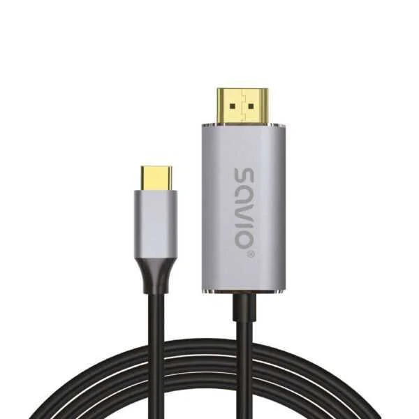 Adaptador USB C para HDMI Savio CL-171 Prateado 2.