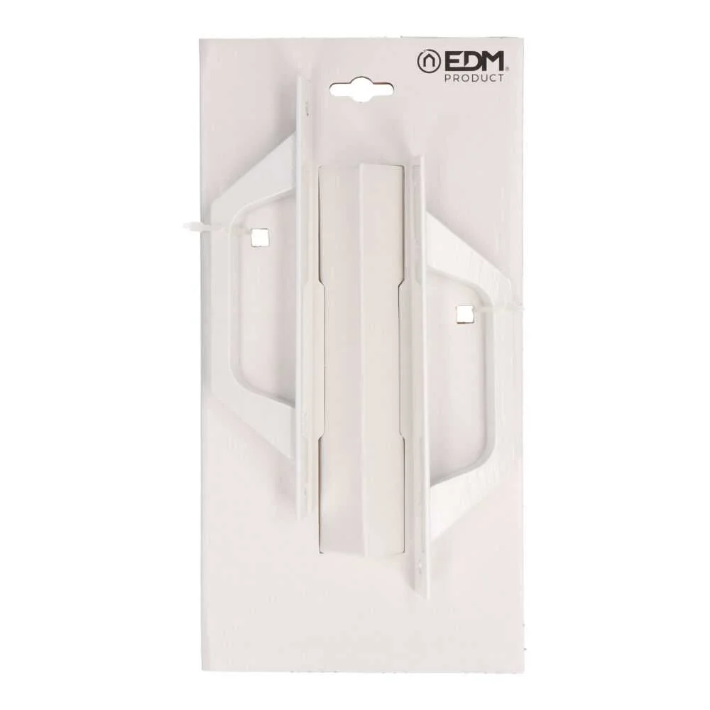Bl&iacute;ster Puxador Placa Reta 6804 Aluminio Branco Edm