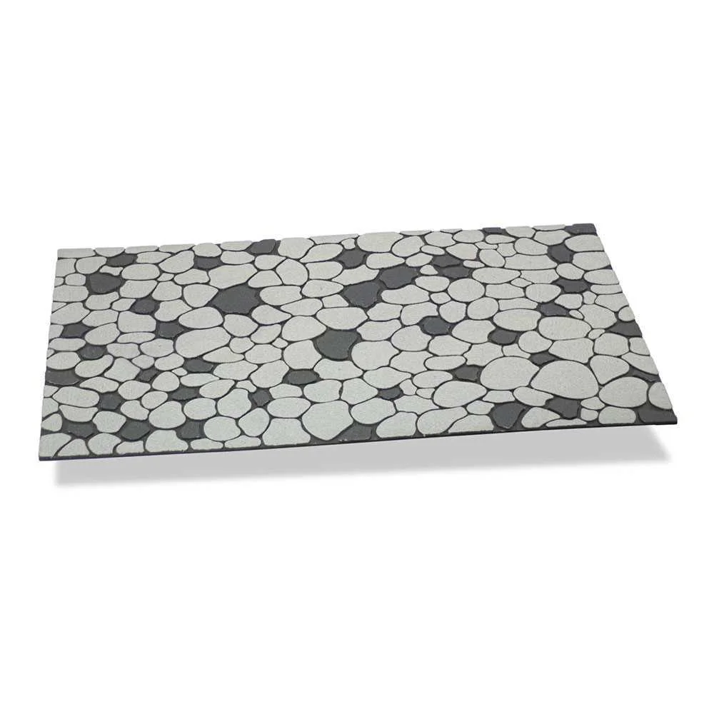 Tapete Efeito Pedras Cor Cinzentas Pérola 75x45cm.