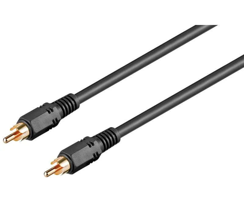 Conector Rca Macho a Rca Macho, Video/75 Ohm