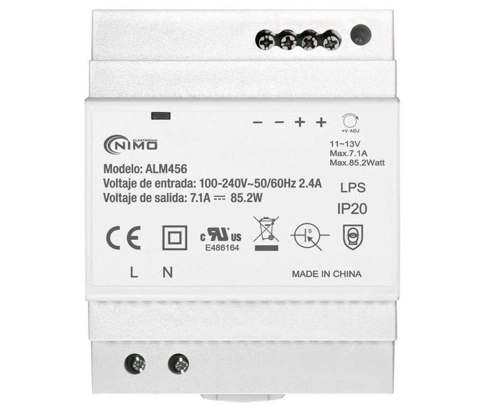 Fuente de Alimentación Conmutada Carril Din 12v/7.