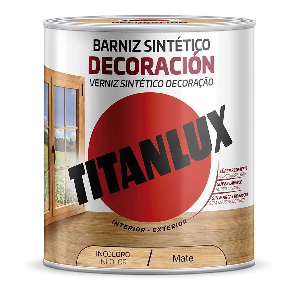 Verniz Sint&eacute;tico Decora&ccedil;&atilde;o Mate 4l Titanlux M12100004