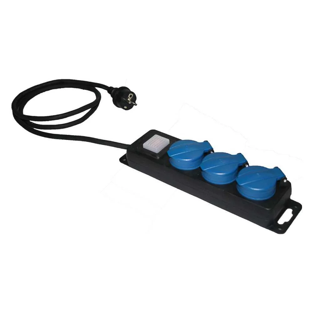 Extens&atilde;o com 3 Tomadas 2p+T, 16a 250v, Cabo de 1,.