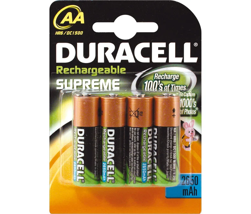 Bateria Recarregavel AA 1,2v/2500mah Ni-Mh Duracell