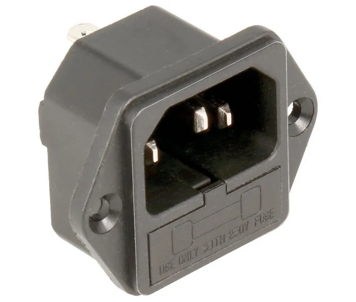 Base de Red Macho Iec320 C14 para Chasis