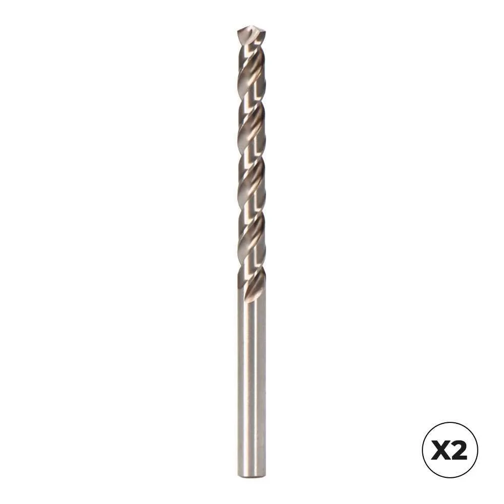 Conjunto de 2 Brocas Cilindricas Curtas Hsse Din-338n Inox 4,00mm Iz27449 Koma Tools (Izar)