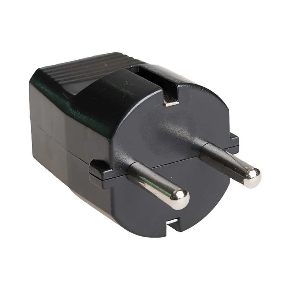 Ficha de Borracha 16a 250v T/Tl Ip44 4,8mm Preta. Solera 6428n