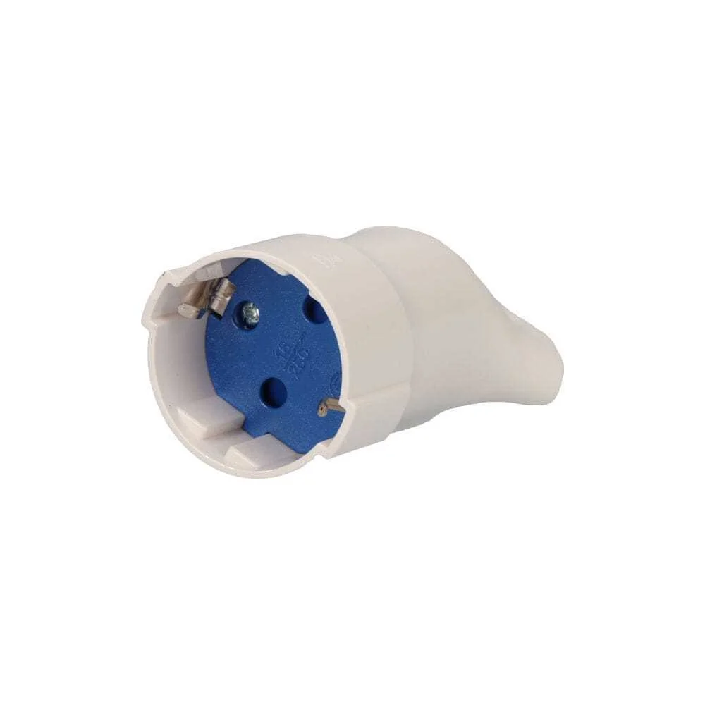 Tomada Schuko 4,8mm 16a 250v T/Tl Branco. com Ane.
