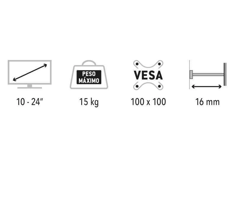 Suporte para Tv Led/Tft de 10 a 24