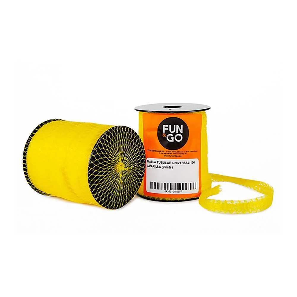Malha Tubular para Embalagem Universal-100 Amarel.