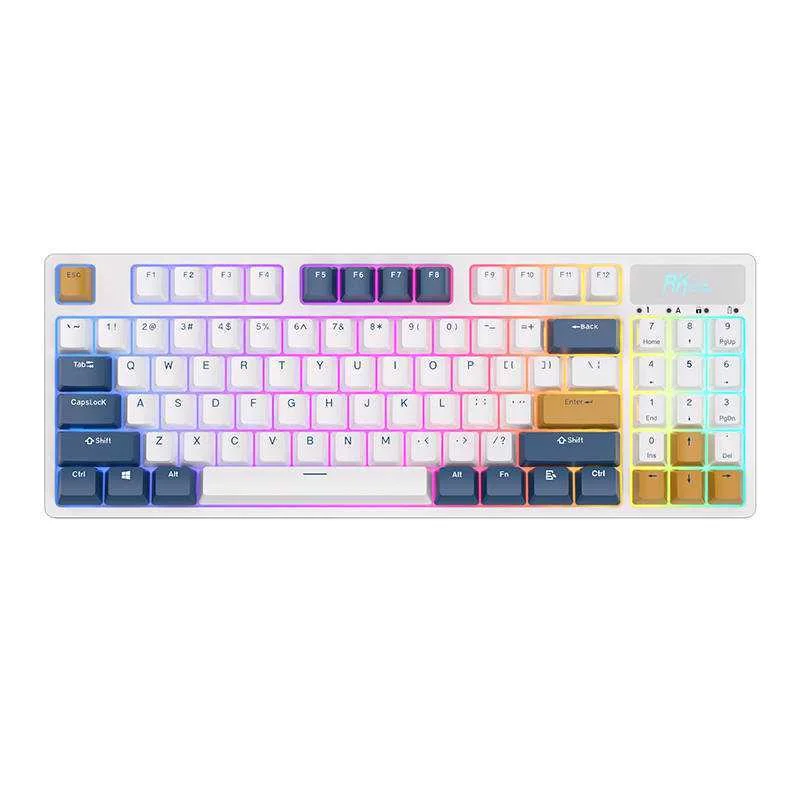 Teclado Mec&acirc;nico Royal Kludge Rk89 Rgb, Interruptor Lemon Branco