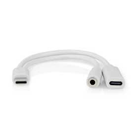Adaptador Usb-C | Usb 2.0 | Usb-C Macho | Usb-C Hembra / 3.5 Mm Hembra | 0.10 M | Redondo | Nique