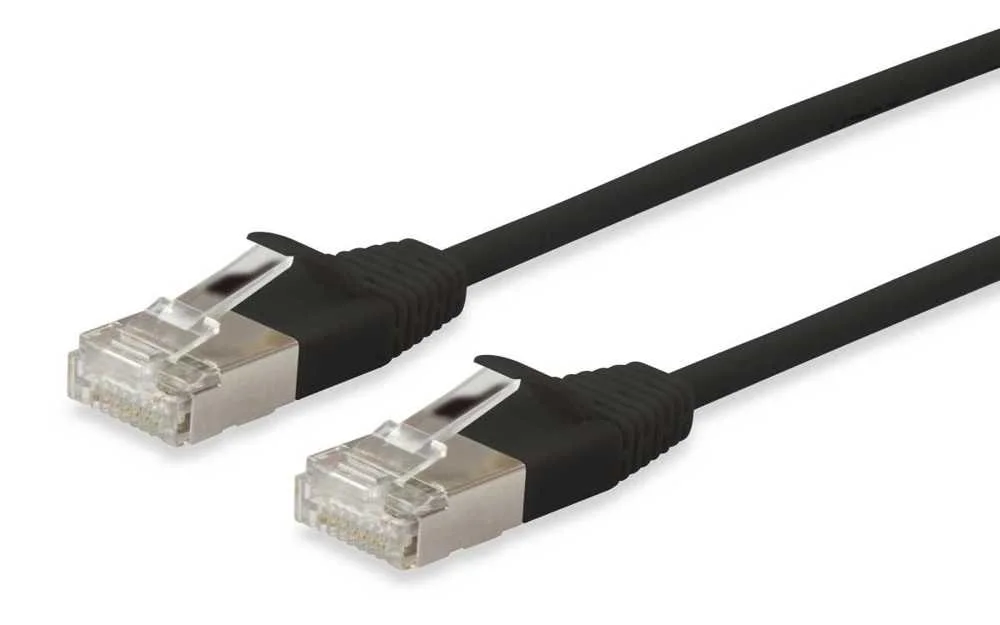 EQUIP 606122 CABO DE REDE PRETO 0,25 M CAT6A F/FT.