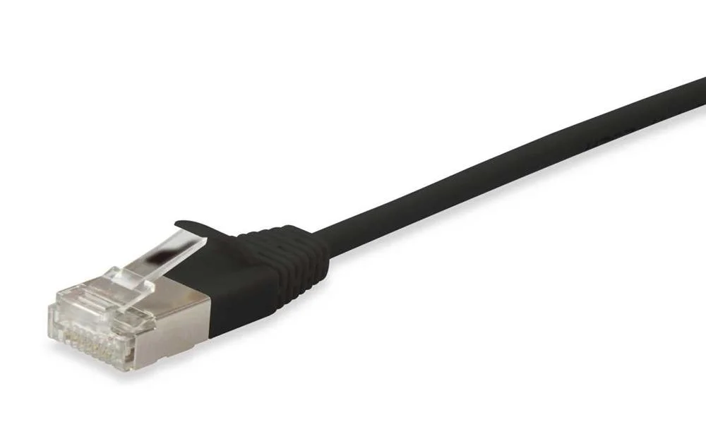 EQUIP 606122 CABO DE REDE PRETO 0,25 M CAT6A F/FT.