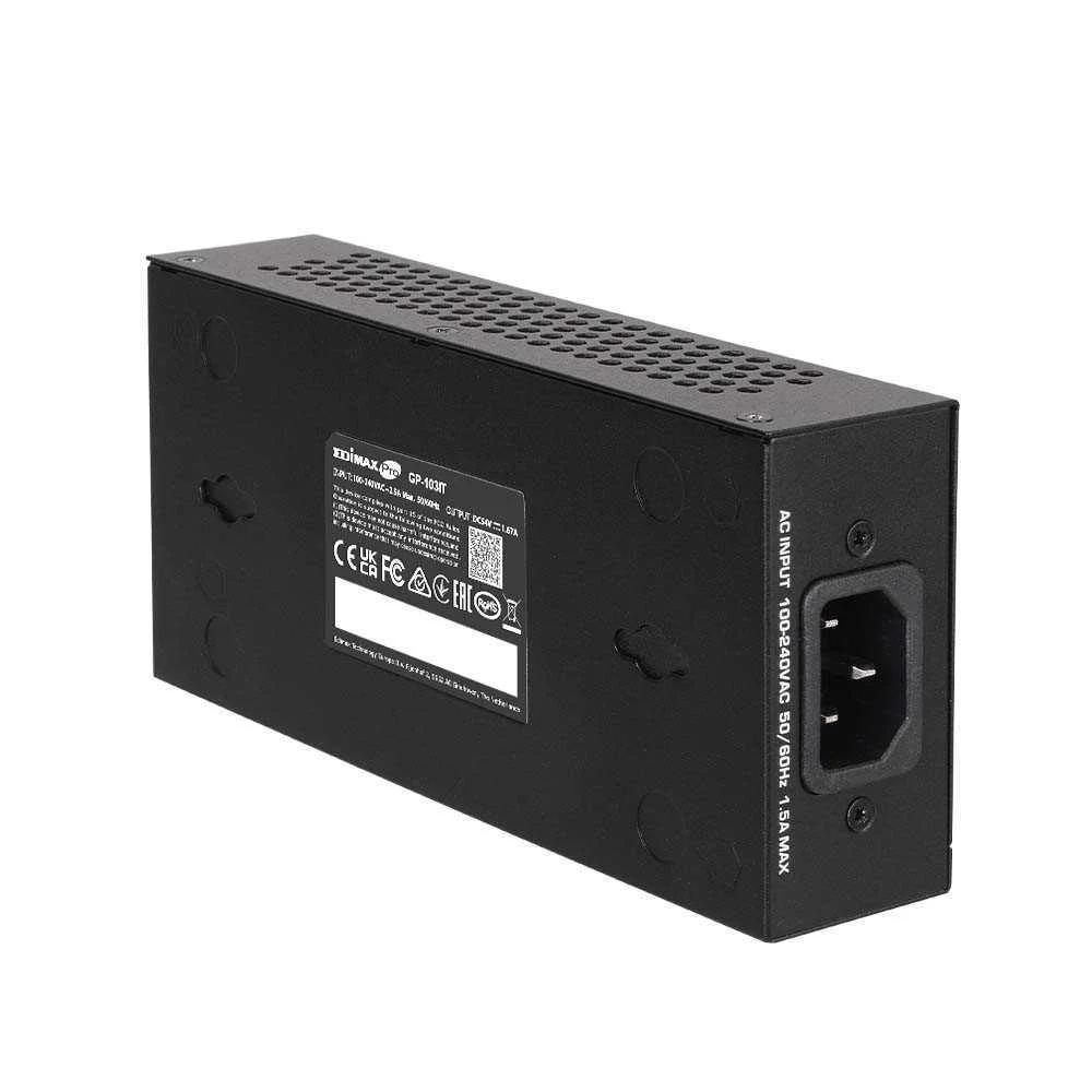 Edimax Injektor Pro Poe++ Gigabit Gp-103it (90watt Ausgangs.