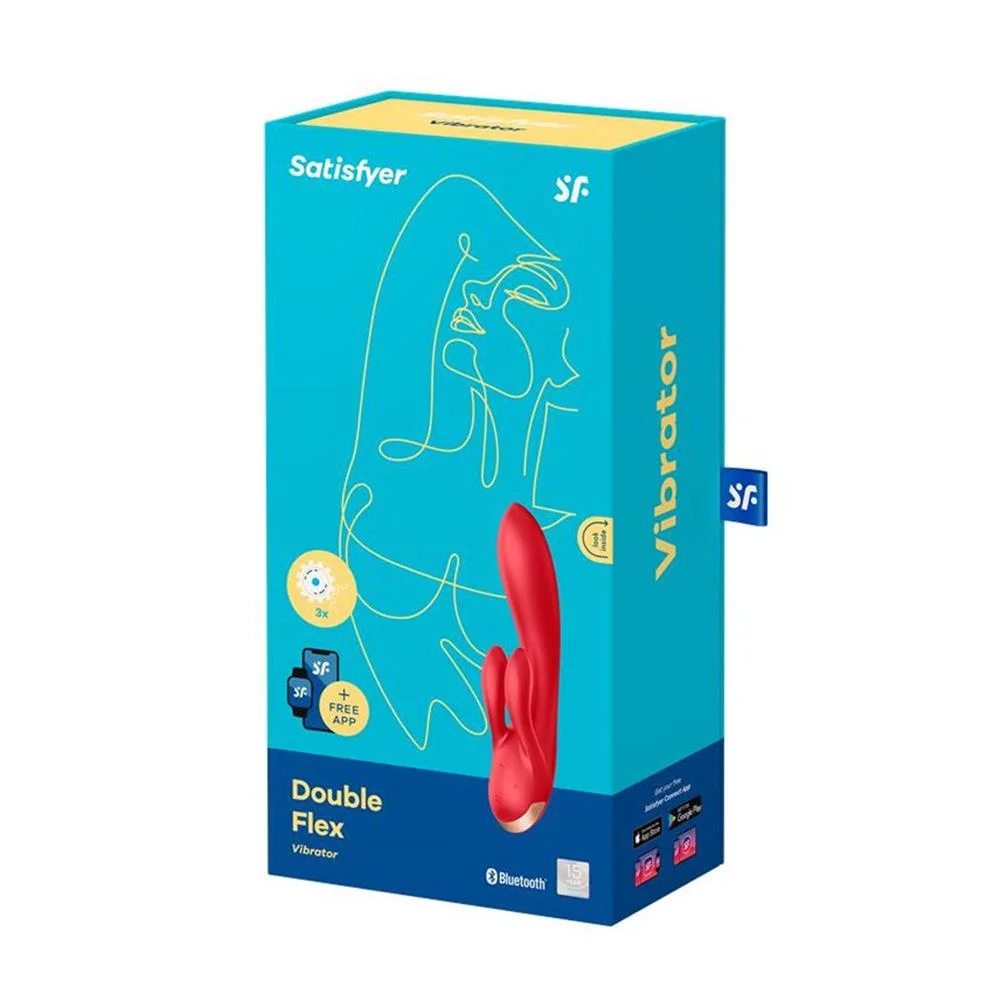 Satisfyer Double Flex Vibrador Rojo com App 1un