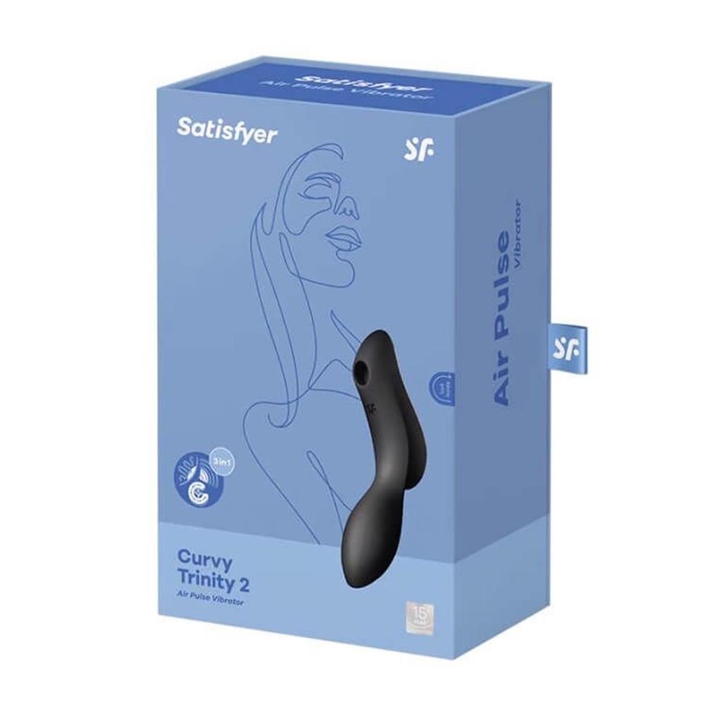 Satisfyer Curvy Trinity 2 Vibrador de Aire Negro .